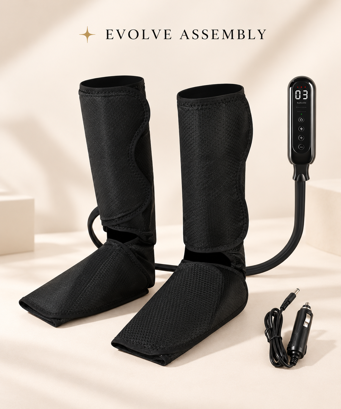 Leg Massager with Heat Therapy, Lymphatic Relief, Warmth for Cold Legs, Edema, Air Pressure Wave, Intelligent Temperature Control for Calf Compression For Tired Legs