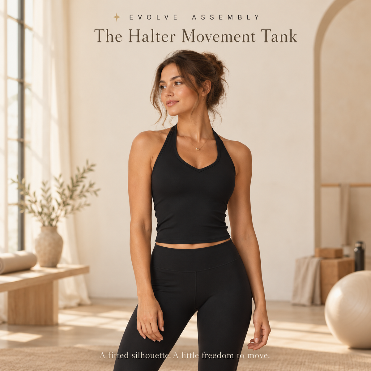 Processed Custom Cotton Yoga Tank Top V-Neck Fitted Backless Sports Bra Running Exercise Fitness Top