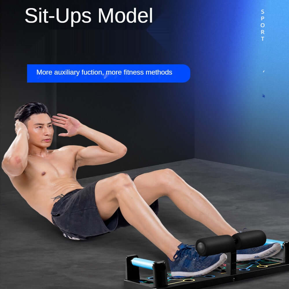 Push Ups Stands Rack Board with Latex Resistance - Image 2
