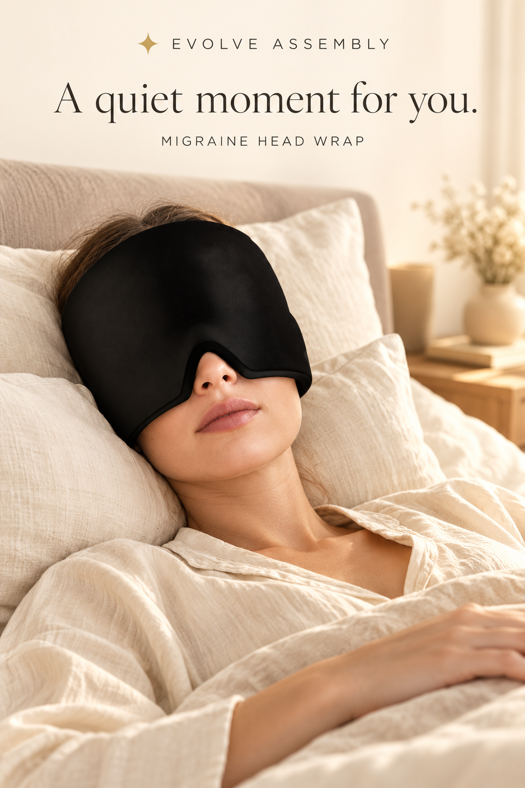 Cold compress head cover eye mask for headache relief, comfortable ice bag, ice pack, ice cap, physical therapy, soothing, retractable gel head mask