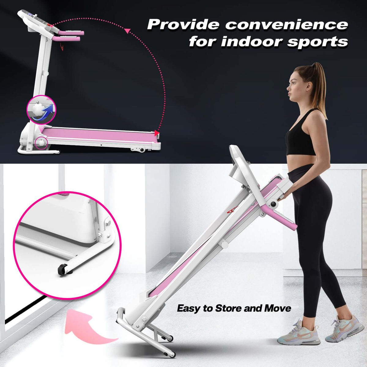 Foldable Treadmill 2.5HP Electric Folding - Image 3