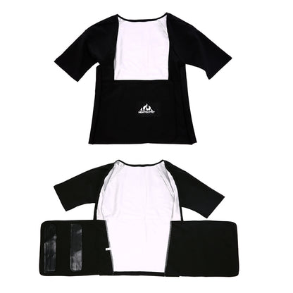 Women short sleeve sport sweating clothes yoga sauna bodybuilding vest slimming waist cincher corset exercise jacket 
