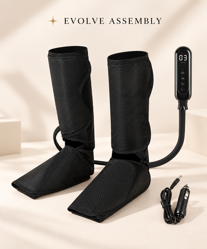Leg Massager with Heat Therapy, Lymphatic Relief, Warmth for Cold Legs, Edema, Air Pressure Wave, Intelligent Temperature Control for Calf Compression For Tired Legs