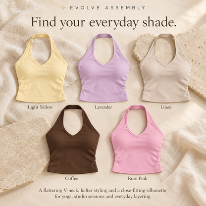 Processed Custom Cotton Yoga Tank Top V-Neck Fitted Backless Sports Bra Running Exercise Fitness Top