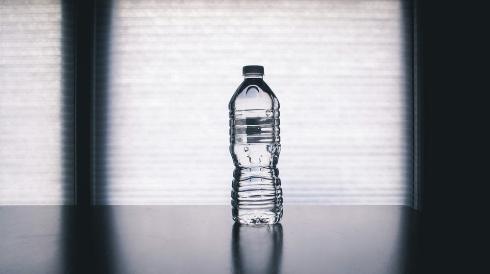 Reusable water bottle on a table